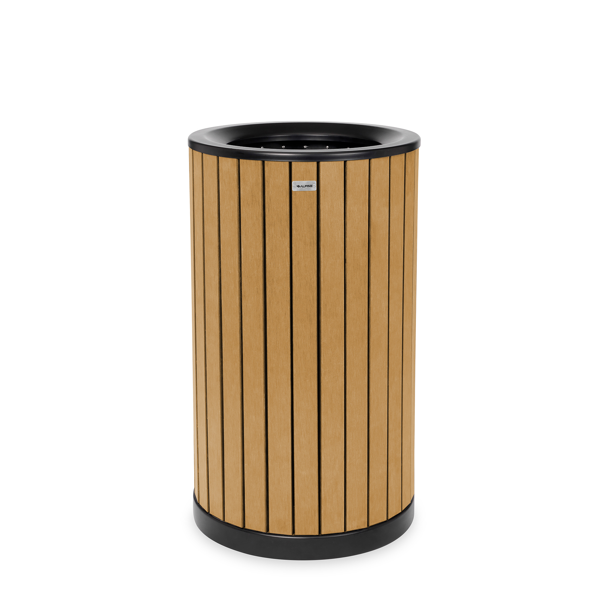 Alpine, 32-Gallon Outdoor Metal Trash Can, Cedar, Capacity 32 Gal, Model# ALP4400-01-CD